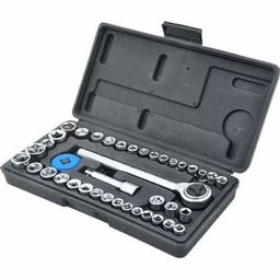 Kit Jogo Chave Catraca Reversível Jogo De Soquete 40 Pçs Fertak - 2