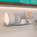 Ver imagem 1 de Escorredor de Louça, Pratos e Talheres em Inox com Bandeja