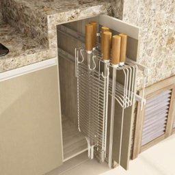 Suporte Porta Espetos Lateral em Inox - Uso Interno - 2