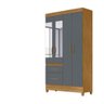 Guarda Roupa 4 Portas Com Espelho Madri Freijó Cinza 852031 - 1
