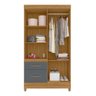 Guarda Roupa 4 Portas Com Espelho Madri Freijó Cinza 852031 - 2