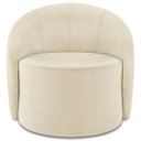 Ver imagem 5 de Poltrona Sala Decorativa Redonda 91cm Steve Suede Bege I01 - Mpozenato