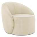Ver imagem 2 de Poltrona Sala Decorativa Redonda 91cm Steve Suede Bege I01 - Mpozenato