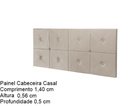 Ver imagem 2 de Painel de Cama Box Botão Casal 1,40 Elegance Cor Bege/areia - Comprar Moveis em Casa