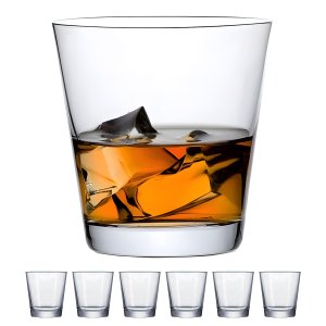 Kit 6 Copos Whisky Dose Cristal Titânio Bohemia Jive 330ml