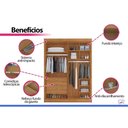 Ver imagem 3 de Guarda Roupa Casal 2 Portas 4 Gav Chicago Cinamomo Conquista