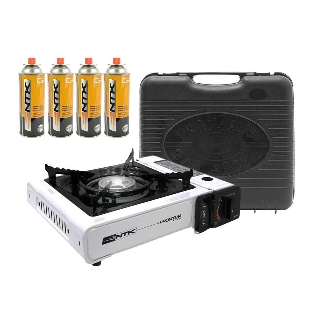Fogareiro Frontier Camping e Cozinha Branco + 04 Refil Gas - 3
