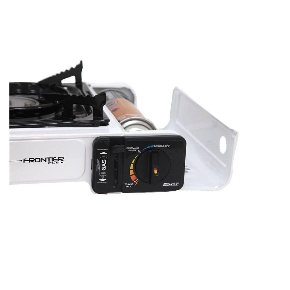 Fogareiro Frontier Camping e Cozinha Branco + 04 Refil Gas - 4