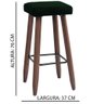 Kit 4 Banquetas Altas Quadradas Pés Madeira Paris:verde - 4