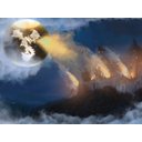 Ver imagem 2 de Luminária Abajur Globo Dragão Led Usb Enfeite Decorativo Esfera de Vidro 3d Base de Madeira