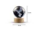 Ver imagem 3 de Luminária Abajur Globo Dragão Led Usb Enfeite Decorativo Esfera de Vidro 3d Base de Madeira