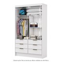 Ver imagem 2 de Closet de Casal Sevilha com 6 Gavetas Carioca Móveis Branco