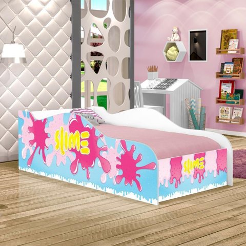 Mini Cama Fun Slime Menina Infantil com Colchão