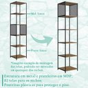 Ver imagem 5 de Rack 1 Gaveta Estante com Prateleira Industrial 17x23 Mell Preto Pp