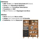 Ver imagem 4 de Kit Cozinha 5 Portas 3 Gavetas 161 cm Mari Cinamomo Preto Zanz