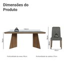 Ver imagem 3 de Conjunto Sala de Jantar Tampo de Vidro 4 Cadeiras Rustic/Cinza/Silver Todi Madesa