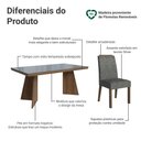 Ver imagem 4 de Conjunto Sala de Jantar Tampo de Vidro 4 Cadeiras Rustic/Cinza/Silver Todi Madesa
