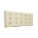 Ver imagem 1 de Cabeceira Botonê Cama Box Estofada Luxo Suede Rbl:solteiro Painel/bege