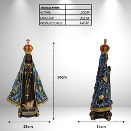 Nossa Senhora Aparecida em Resina Premium 50 Cm - 9