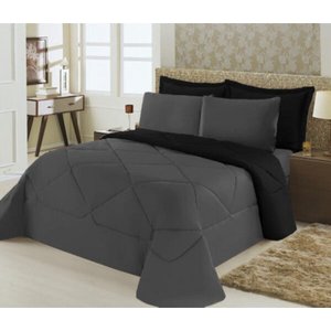 Kit Edredom Dupla Face Ternura Casal King 6 Peças 150 Fios