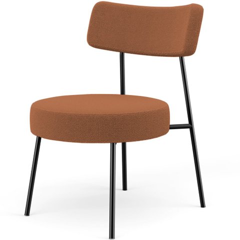 Poltrona Decorativa Para Sala De Estar Base Fixa Londres L02 Bouclê Terracota - Lyam Lyam Decor