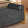 Recamier Divã Baú Para Cama Casal 1.40 Imperial Corino Preto - LH Móveis - 8