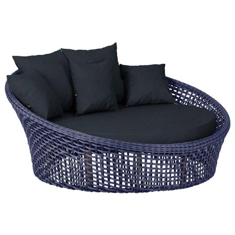 Chaise Hungria Pintura Marrom Corda Náutica E12 Trama Azul