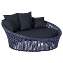 Ver imagem 1 de Chaise Hungria Pintura Marrom Corda Náutica E12 Trama Azul