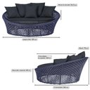 Ver imagem 2 de Chaise Hungria Pintura Marrom Corda Náutica E12 Trama Azul