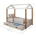 Ver imagem 4 de Bicama Solteiro Montessoriana Isa com Colchão MDF Branco Divaloto Móveis