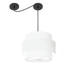 Ver imagem 5 de Lustre Sala de Jantar com Desvio Vivare Md-4397 Cúpula em Tecido 40cm Branco 127/220v
