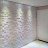 Kit 5 Placas Revestimento de Parede PVC 3d Alto Relevo Pixels Branco - 5