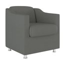 Ver imagem 1 de Poltrona Decorativa Tilla Consultório Recepção Suede Cor:Cinza