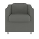 Ver imagem 3 de Poltrona Decorativa Tilla Consultório Recepção Suede Cor:Cinza