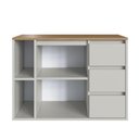 Ver imagem 7 de Balcão Gabinete de Banheiro Suspenso com 1 Porta 3 Gavetas e Nichos 80cm Multimóveis Crart-BAL003