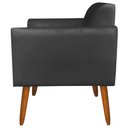 Ver mais imagens de Kit 02 Poltronas Decorativas Isabella Pés Palito Madeira Suede Preto - Gran Belo