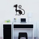 Ver imagem 1 de Adesivo de Parede Gato de Lado - Preto - M