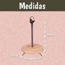 Suporte Doce Cupcake Ferro Marrom Pé Pássaro Prato Madeira Elegância Rústica Sofisticação Ideal Mesa - 3