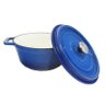 Panela de Ferro Fundido Esmaltado Azul 24cm - 1