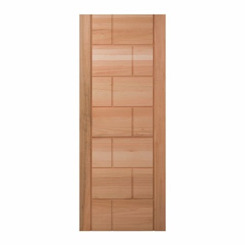 Folha de Porta Maciça em Eucalipto Acabamento Natural 210x60cm PM94 Talismã Cruzeiro Portas