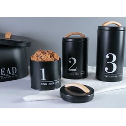 Lata Porta Condimentos N1 Metalla Preto Cozinha Black Yoi - 5