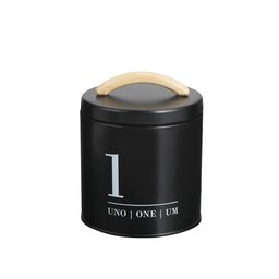 Lata Porta Condimentos N1 Metalla Preto Cozinha Black Yoi - 1