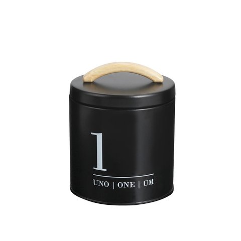 Lata Porta Condimentos N1 Metalla Preto Cozinha Black Yoi