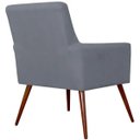 Ver imagem 2 de Poltrona Decorativa Para Sala de Estar e Recepção Maria Pés Palito Suede Cinza - Lyam Decor