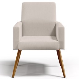 Poltrona Decorativa Para Sala de Estar e Recepção Maria Pés Palito Linho - Lyam Decor - 5 Poltrona Decorativa Para Sala de Estar e Recepção Maria Pés Palito Linho - Lyam Decor - 5