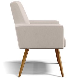 Poltrona Decorativa Para Sala de Estar e Recepção Maria Pés Palito Linho - Lyam Decor - 6 Poltrona Decorativa Para Sala de Estar e Recepção Maria Pés Palito Linho - Lyam Decor - 6