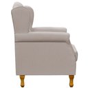 Ver imagem 6 de Poltrona Decorativa para Sala de Estar Yara Linho Bege - Lyam Decor