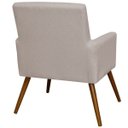 Ver imagem 3 de Poltrona Decorativa Para Sala de Estar e Recepção Maria Linho Bege - Lyam Decor