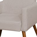 Ver imagem 4 de Poltrona Decorativa Para Sala de Estar e Recepção Maria Linho Bege - Lyam Decor