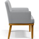 Ver imagem 7 de Poltrona Decorativa para Sala de Estar e Recepção Beatriz Linho Cinza - Lyam Decor